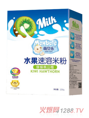 萌貝樂水果速溶米粉-獼猴桃山楂-盒裝