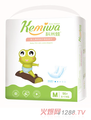 科米蛙嬰兒薄皮膚護(hù)理紙尿片M