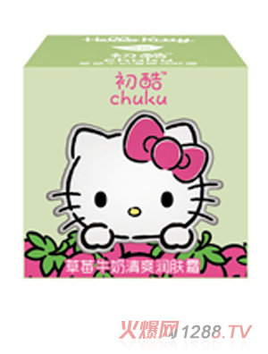 Hello Kitty初酷草莓牛奶清爽潤(rùn)膚霜 盒裝