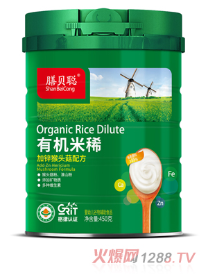 膳貝聰有機米?。愉\猴頭菇配方）450聽