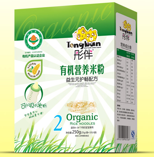 彤伴益生元護(hù)暢有機米粉盒裝2段