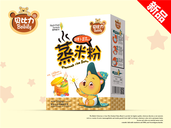 貝比力胡蘿卜蔬菜蒸米粉盒裝